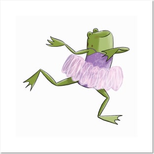 Frog Ballerina Posters and Art
